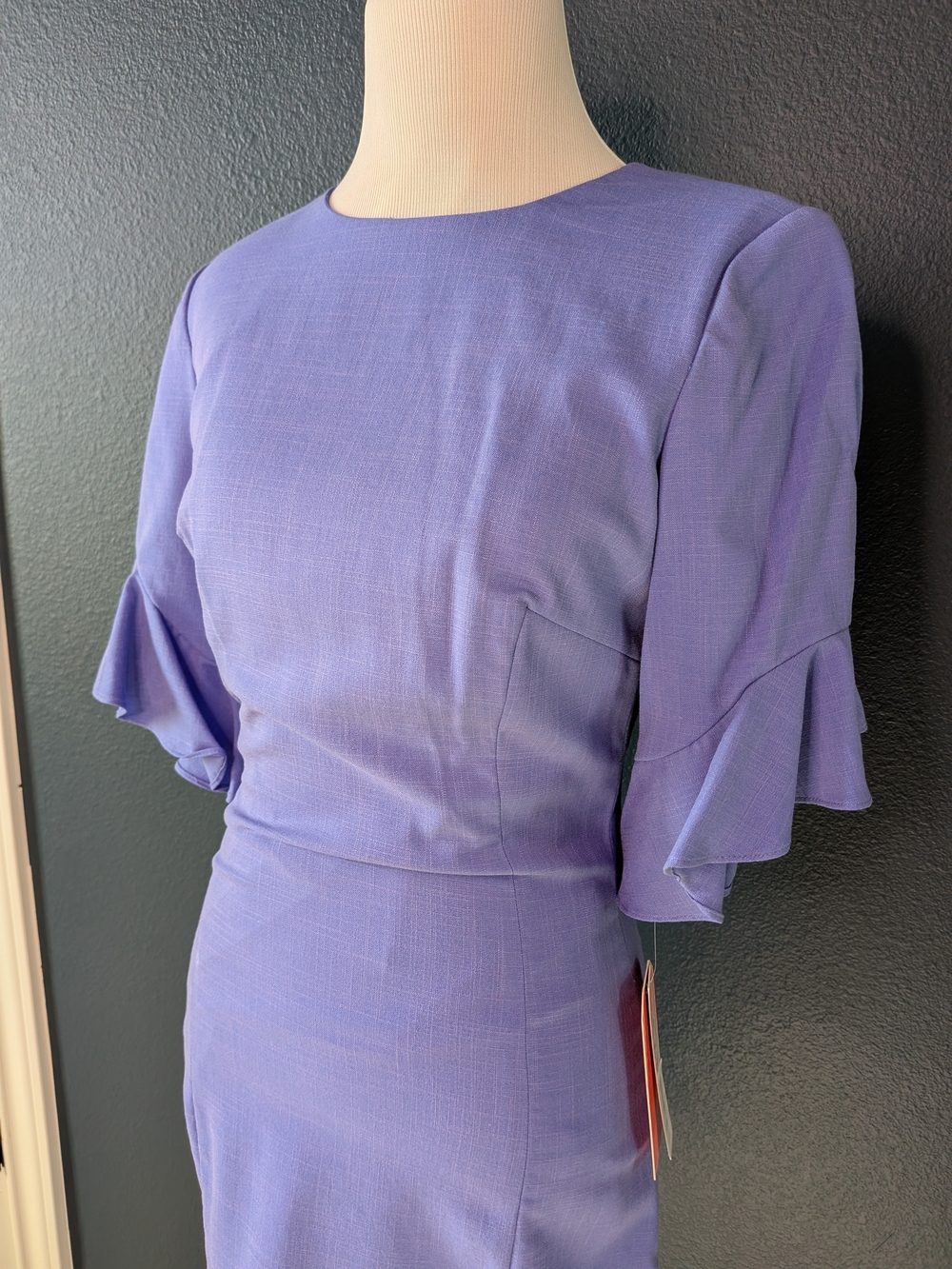 Gianni Bini Lavender Ruffle-Sleeve Sheath Dress